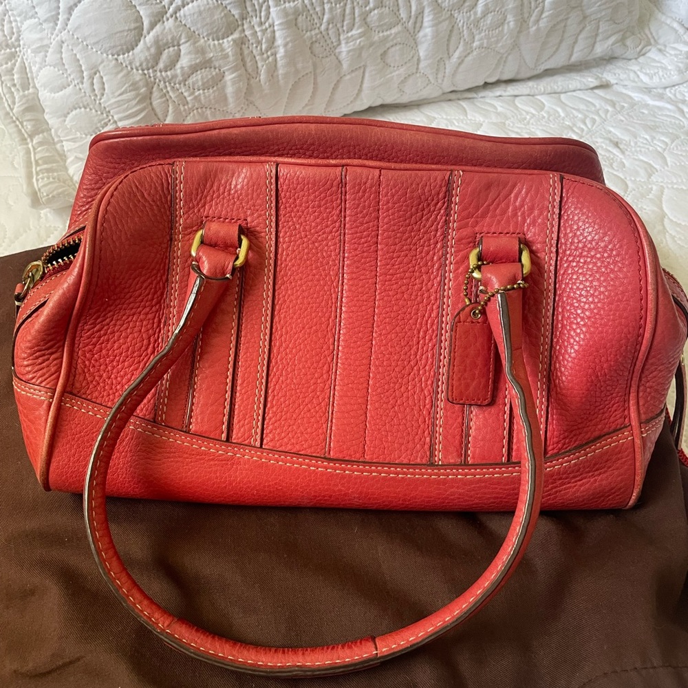 Coach Red Leather Satchel